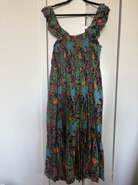 Mille Colorful smocked tier maxi dress